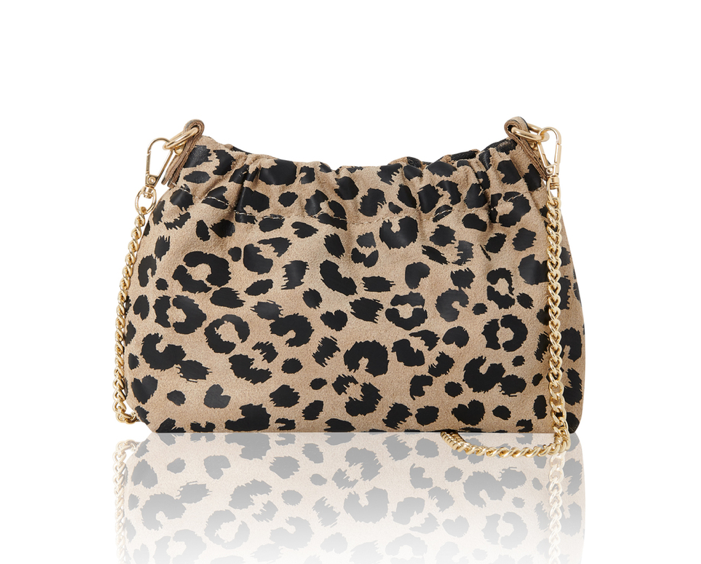 Metallic Leopard Party Bag With Chain Handle - Moira