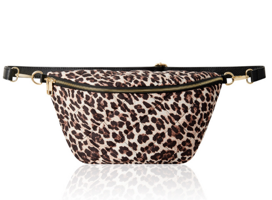 Leopard Print Puffer Bag - Melanie