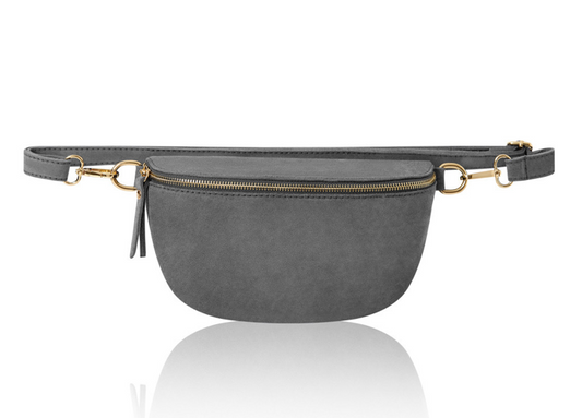 Grey Suede Bum Bag - Bonnie