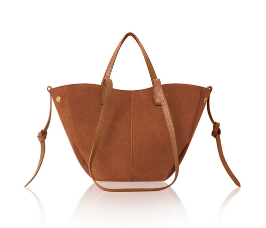 Tan Suede Shoulder Bag - Diana