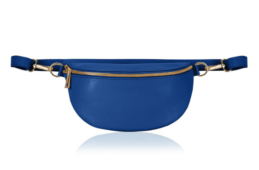 Royal Blue Leather Bum Bag - Aurora