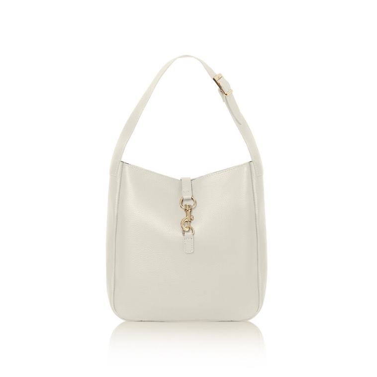 Cream Leather Shoulder Bag - Bodhi