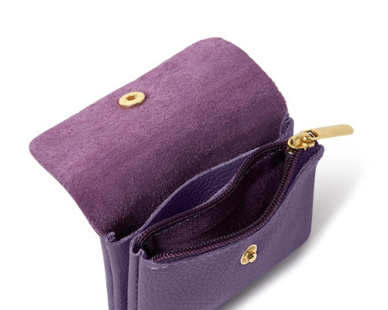 Purple Grape Mini Leather Purse - Mini