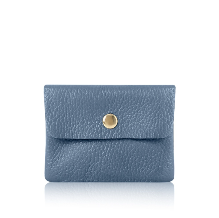 Denim Blue Mini Leather Purse - Mini