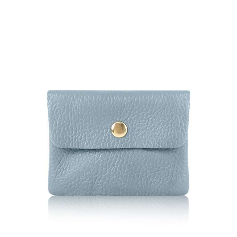 Duck Egg Blue Mini Leather Purse - Mini