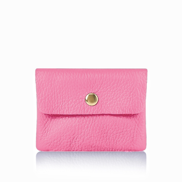 Candy Pink Mini Leather Purse - Mini