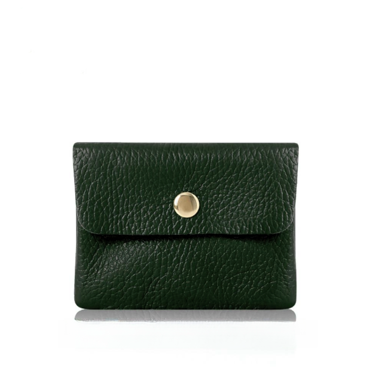 Dark Green Mini Leather Purse - Mini