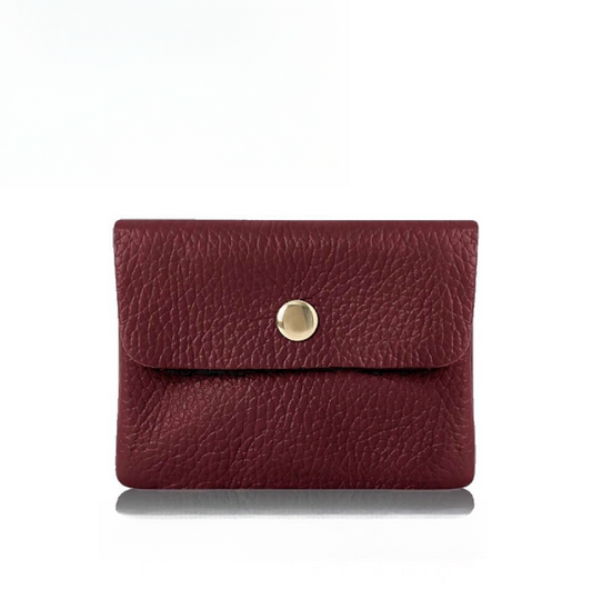 Red Plum Mini Leather Purse - Mini