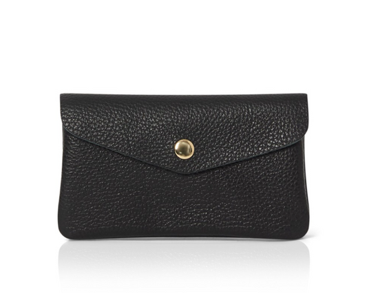 Black Leather Purse - Medium