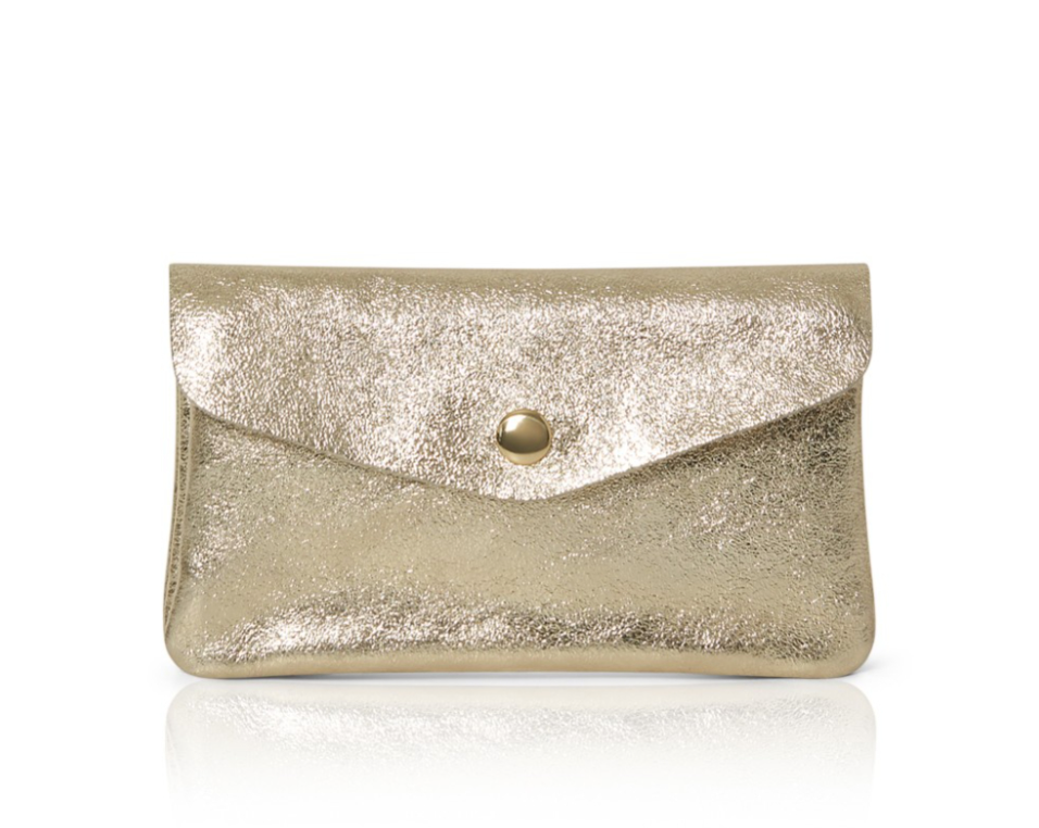 Gold Leather Purse - Medium