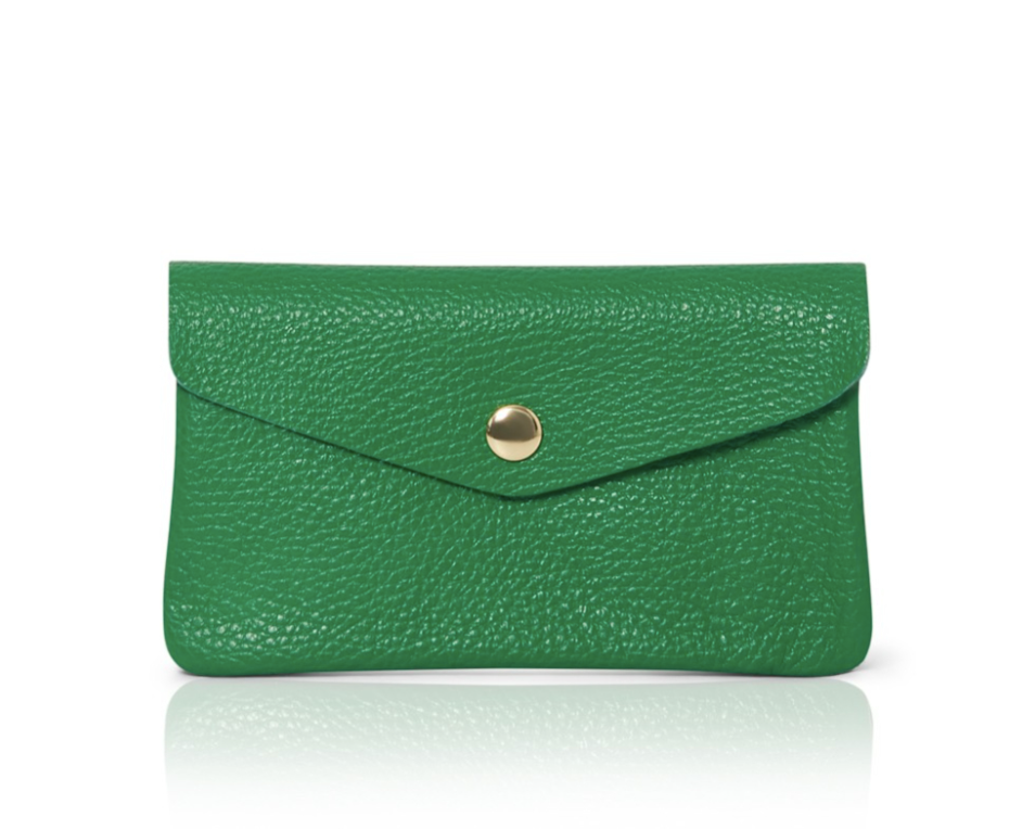 Green Leather Purse - Medium