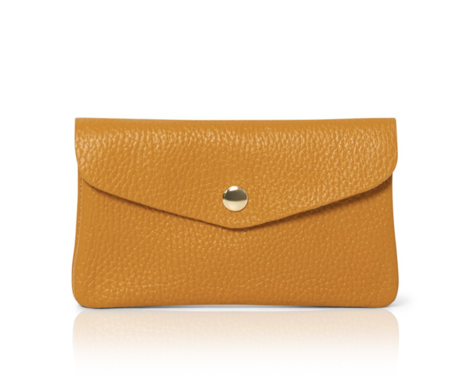 Mustard Leather Purse - Medium