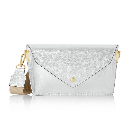 Small Silver Leather Bag - Sansa