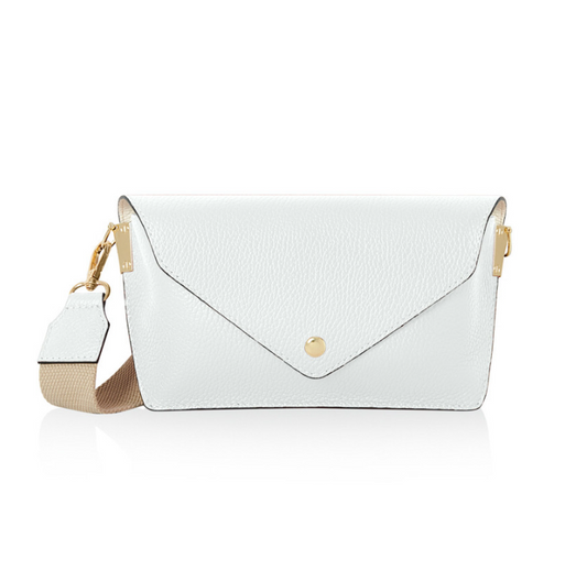 Small White Leather Bag - Sansa