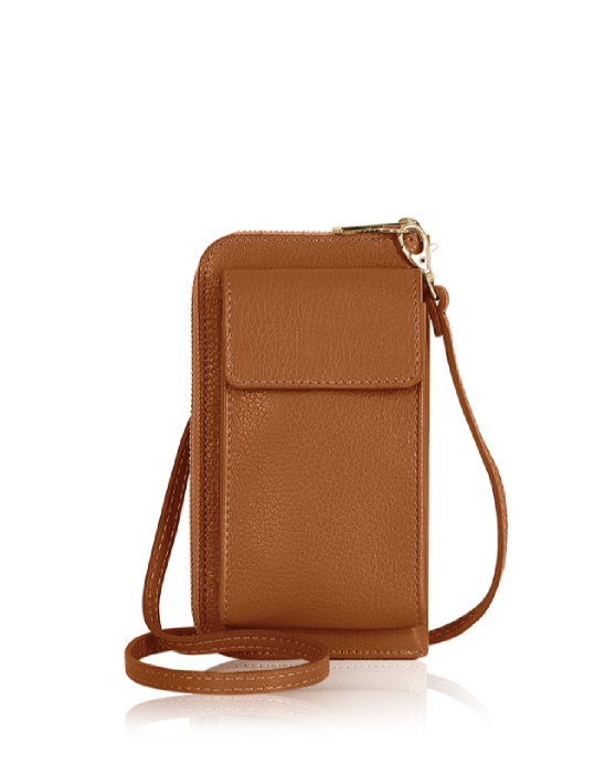 Tan Travel Purse & Phone Holder - Tiffany