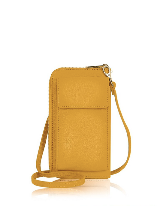 Mustard Yellow Travel Purse & Phone Holder - Tiffany