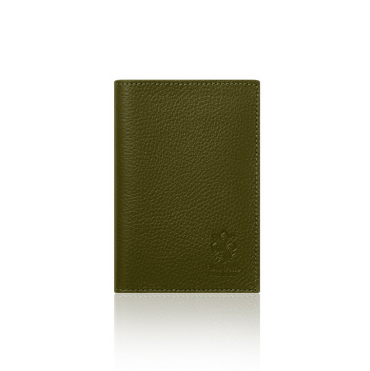 Olive Green Leather Passport Holder