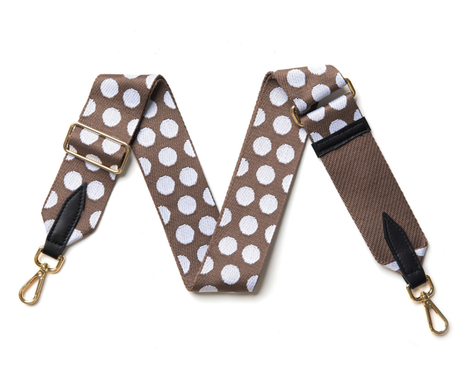 Taupe Spots Bag Strap