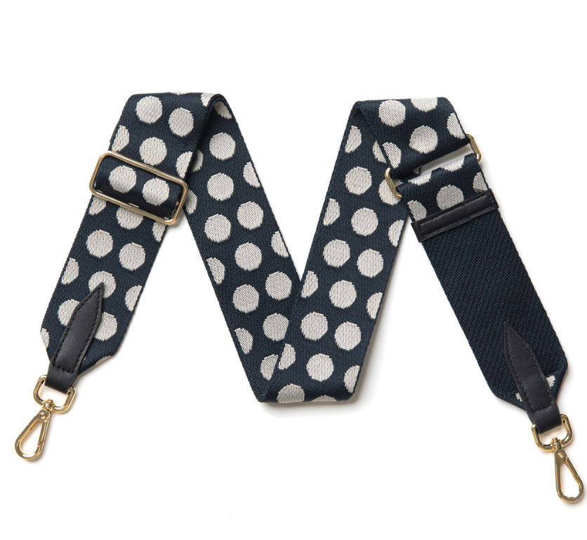 Navy Spots Bag Strap