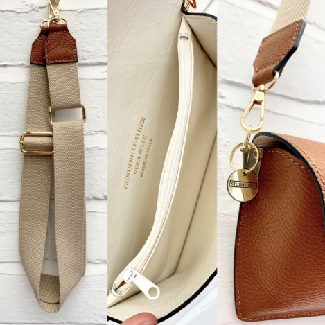 Small Tan Leather Bag - Sansa